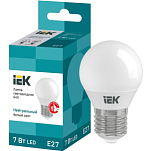 Лампа светодиодная IEK ECO G45 7W/4000К/Е27