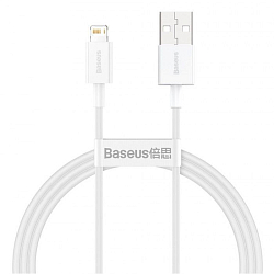 Кабель USB <--> Lightning  1.0м BASEUS Superior Series белый (CALYS-A02)