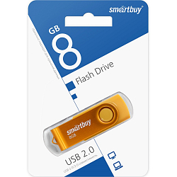 USB  8Gb SMARTBUY Twist жёлтый