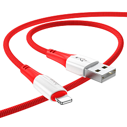 Кабель USB <--> Lightning  1.0м HOCO X70 Ferry, красный
