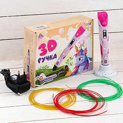 Ручка 3D Luazon Unicorn, дисплей, работа с пластиком ABS и PLA, пластик в комплекте   9729776