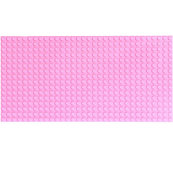 Пластина-основание для конструктора, 25,5 × 12,5 см, цвет розовый
