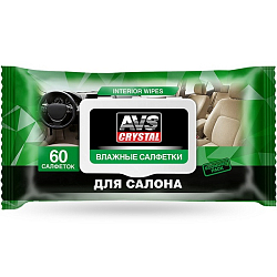 Влажные салфетки AVS AVK-212 "Для Салона" (пластиковый клапан) 60 шт