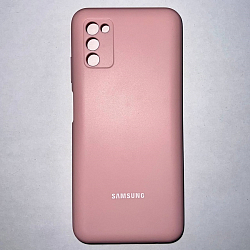 Задняя накладка SILICONE COVER для Samsung A03S розовый