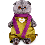 Мягкая игрушка Басик в бархатном комбинезоне, 19 см (Ks19-209)