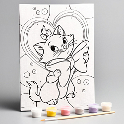 Роспись по холсту "Самой прекрасной" 21х15 см, Кошечка Мари 4825302