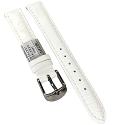 Кожаный ремешок NAGATA 22 мм  белый, под рептилию