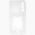 Задняя накладка ZIBELINO Silicone Card Holder для Samsung Galaxy A25 5G (A256) (прозрачный) защита камеры