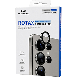 Противоударное стекло для камеры KEEPHONE ROTAX CAMERA LENS для Samsung S25 ULTRA SILVER