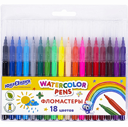 Фломастеры ЮНЛАНДИЯ 18 цветов "КЛАССНЫЕ!", 152479