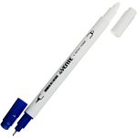 Ручка со стираемыми чернилами капилярная deVENTE, 0,5 мм и 3 мм, белый корпус, чернила синие