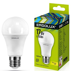 Лампа светодиодная ERGOLUX A60 17W3000K/E27