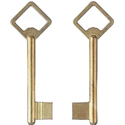 Заготовка ключа Корабелка 86*17,9*12,3 мм, лат., б/п