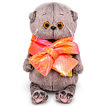Мягкая игрушка Кот Басик baby в дутом шарфе 18 см (BB-108)
