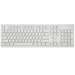 Клавиатура OKLICK 505M белый USB slim