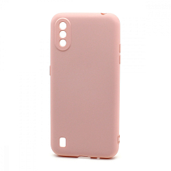 Силиконовый чехол SILICONE CASE New ERA для Samsung Galaxy A01 светло розовый