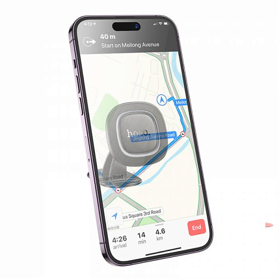 Автомобильный держатель HOCO H73 Black metallic