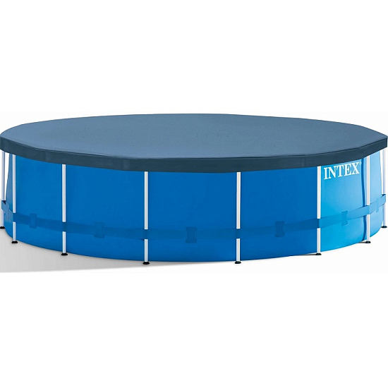 Бассейн каркасный INTEX Metal Frame 28242, 457х122см, 16805л, фил.-насос 3785л/ч, лестница, тент, подстилка