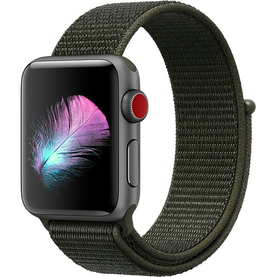 Нейлоновый ремешок  MOBIS для Apple Watch 38mm Темно-зеленый