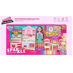 Кукла малышка 7021 Кухня с аксесс. в кор.