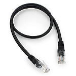 Патч-корд  0.5м CABLEXPERT PP12-0.5M/BK кат.5e, многожильный (черный)