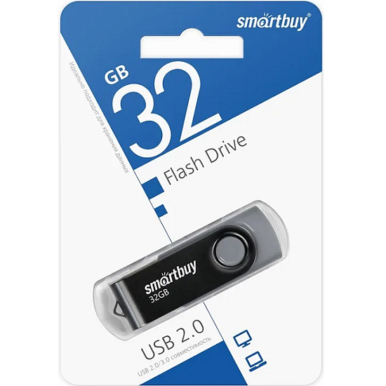 USB 32Gb Smart Buy Twist чёрный