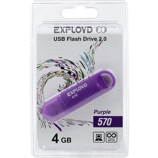 USB  4Gb Exployd 570 пурпурный