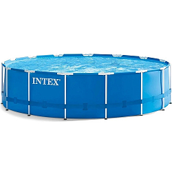 Бассейн каркасный INTEX Metal Frame 28242, 457х122см, 16805л, фил.-насос 3785л/ч, лестница, тент, подстилка