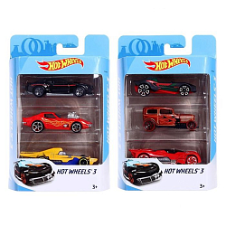Набор металлических машин Hot Wheels, в наборе - 3 шт, МИКС
