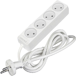 Сетевой удлинитель  1.5м DOMTOK 4гн.,ПВС 3*1  3,5кВт с/з