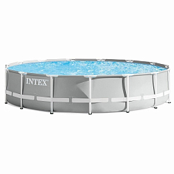 Бассейн каркасный INTEX Prism Frame 26724, 457х107см, 14614л, фил.-насос 3785л\ч, лестница, тент, подстилка
