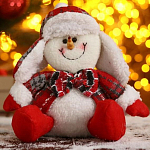 Кукла интерьерная Снеговик-красные цветочки 11х19 см   5036072