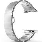 Металлический ремешок Greatcase для Apple Watch 38/40mm серебристый