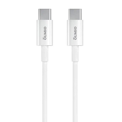 Кабель Type-C <--> Type-C 2.0м OLMIO белый, 60W