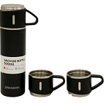 Набор из термоса и 2 чашек "Classic", black (500 ml) DPTZ-8103-05