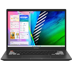 Ноутбук игровой 14" ASUS Vivobook Pro 14 OLED (M7400QE-KM117) (AMD R7-5800H/ 16GB/ SSD 512GB/ RTX 3050Ti 4GB/ DOS), Black