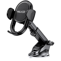 Автомобильный держатель WALKER CX-013 выдвижной с зажимом и присоской, черный