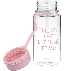 Бутылка для воды, 450 мл, с ситечком, 17.5 х 10.5 см, розовая   10703145