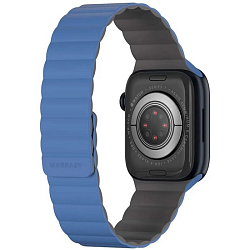 Ремешок для часов на магните SwitchEasy MAW459078BL23 Skin Silicone Magnetic Watch Band for Apple Watch 42/44/45/49mm. Цвет: синий