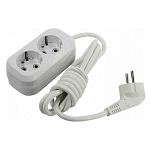 Сетевой удлинитель  2.0м SMARTBUY (SBE-16-2-02-Z) 2 розетки, с/з, белый