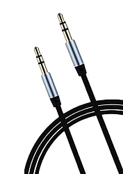 Кабель Jack 3.5 <--> Jack 3.5  1.0м KIN KY-76 резиновый металл в коробке