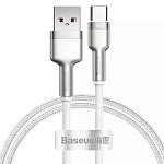 Кабель USB <--> Type-C  1.0м Baseus High current белый, 66W (CAKF000102)