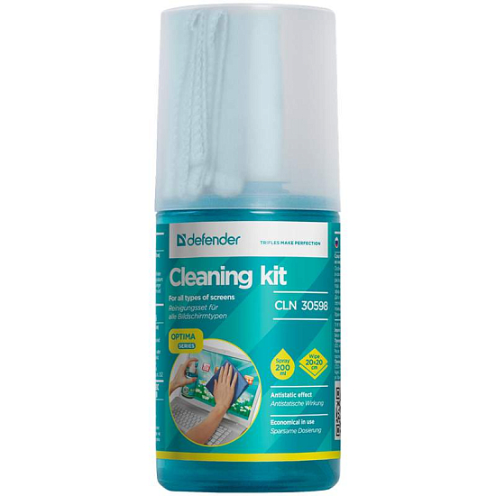 Спрей-очиститель DEFENDER CLN30598 Optima, (200мл+1салфетка)