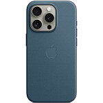 Силиконовый чехол Fine Woven Case для iPhone 15 Pro Max Pacific Blue (MagSafe + анимация NFC Clear) c LOGO