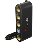 Разветвитель прикуривателя DREAM WF-1204 2USB 4 АЗУ 2А черный (180618)