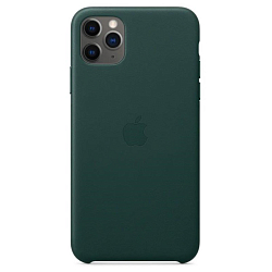 Задняя накладка MOBIS для iPhone 11 Leather Case (темно-зелёная)