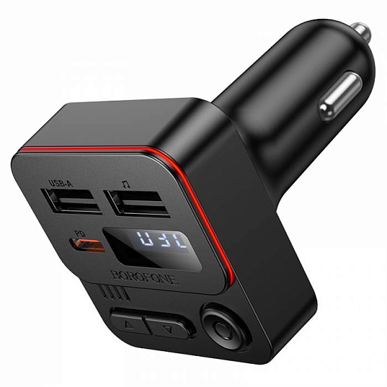 FM-модулятор BOROFONE BC60 (2USB + 1Type-C) Black