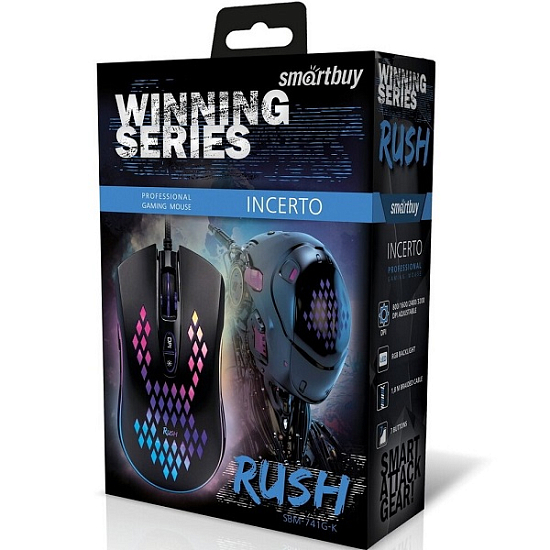 Мышь SMARTBUY RUSH Incerto черная (SBM-741G-K)