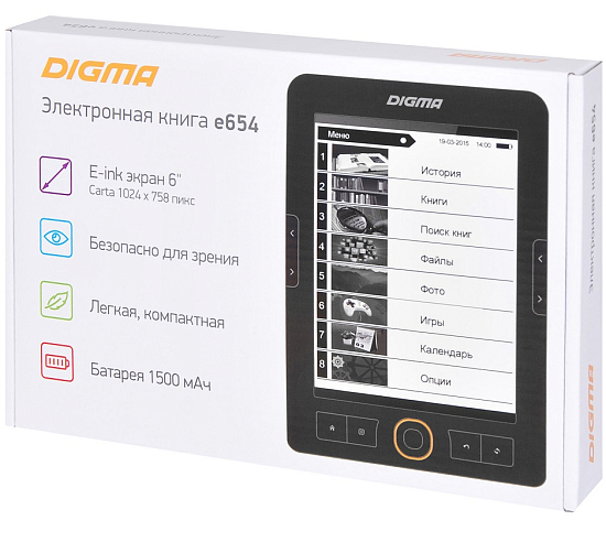 Электронная книга DIGMA E654 графит