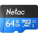 MicroSD 64GB Netac P500 Eco Class 10 UHS-I без адаптера